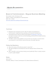 Board of Commissioners - Regular Business Meeting