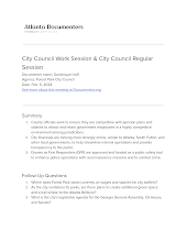 City Council Work Session & City Council Regular Session