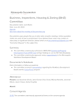 Business, Inspections, Housing & Zoning Committee
