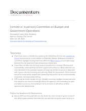 [remote or in person] Committee on Budget and Government Operations