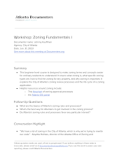 Workshop: Zoning Fundamentals I