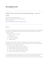 DDOT Virtual Community Input Meeting - June 17, 2021