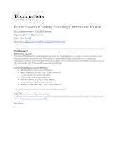 Public Health & Safety Standing Committee, 10am