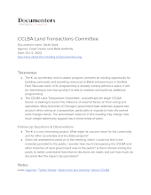 CCLBA Land Transactions Committee