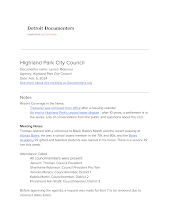 Highland Park City Council