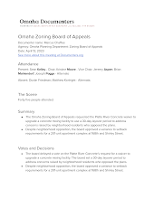 Omaha Zoning Board of Appeals