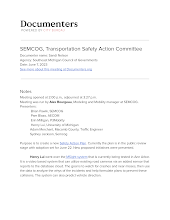 SEMCOG, Transportation Safety Action Committee