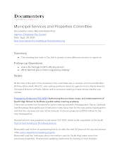 Municipal Services and Properties Committee