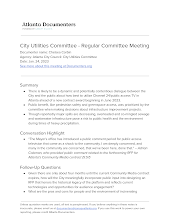 City Utilities Committee - Regular Committee Meeting
