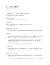 Omaha City Council Pre-meeting