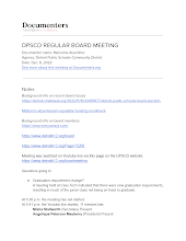 DPSCD REGULAR BOARD MEETING