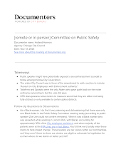 [remote or in person] Committee on Public Safety