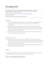 Cuyahoga County Justice Center Steering Committee