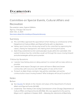 Committee on Special Events, Cultural Affairs and Recreation
