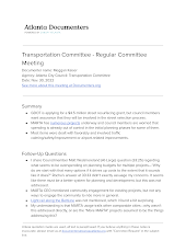 Transportation Committee - Regular Committee Meeting