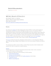 WCAA, Board of Directors