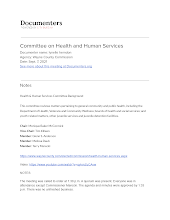 Committee on Health and Human Services