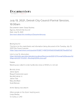 July 13, 2021, Detroit City Council Formal Session, 10:00am