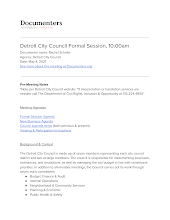 Detroit City Council Formal Session, 10:00am