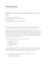 DDOT Virtual Community Input Meeting - April 15, 2021