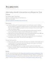 Alternative Health Intervention and Response Task Force