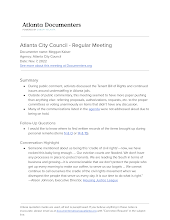 Atlanta City Council - Regular Meeting
