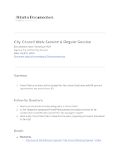 City Council Work Session & Regular Session