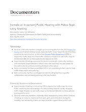 [remote or in person] Public Hearing with Police Supt. Larry Snelling